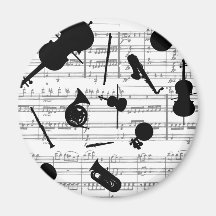Musikinstrumente Grayscale copy.pdf Kühlschrankmagnete