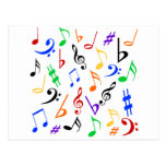 Musiknoten-Postkarte - multi