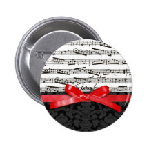 Musiknoten und Imitatrotband Anstecknadelbuttons