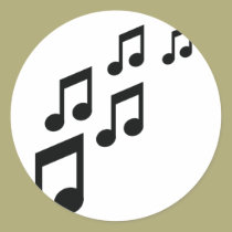 Musiknotenikone aufkleber