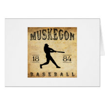Muskegon Michigan Baseball 1884 Grußkarte