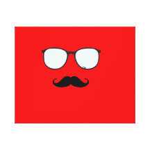 mustache and glasses canvas prints