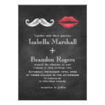 Mustache & Lips Wedding Invitation einladungen