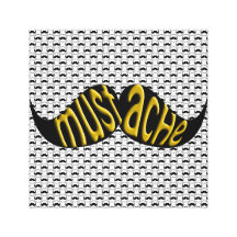 Mustache Little Man Art Print Gallery Wrapped Canvas