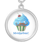 Mustached kleiner Kuchen Amulett