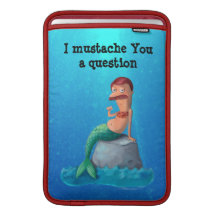 Mustached Merman MacBook Air Sleeve