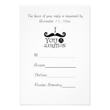 Mustaches R.S.V.P. Personalized Announcement