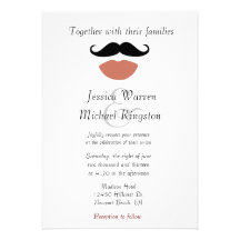 Mustaches Wedding Invitation