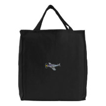 Mustang P-51 Bestickte Einkaufstasche
