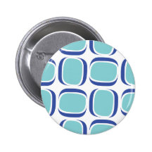 Muster 60er des blauen Kastens Buttons