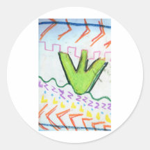 Muster-Poesie Runder Sticker
