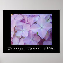 Mut-Ehrenstolzkunst druckt Hydrangea-Blumen Posterdruck