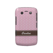 Mutiger Kasten rosa und weißen Polkapunkte BlackBe Blackberry Bold Case