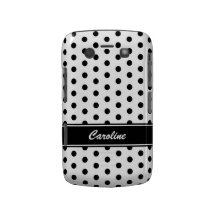 Mutiger Kasten Schwarzweiss-Polkapunkte BlackBerry Blackberry Bold Hüllen