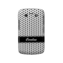 Mutiger Kasten Schwarzweiss-Polkapunkte BlackBerry Blackberry Bold Etuis