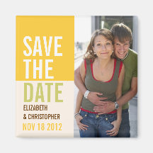 Mutiger moderner Save the Date Mitteilungs-Magnet Kühlschrankmagnet