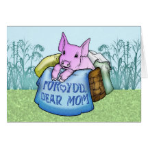 Mutter, der Tag der Mutter, niedliches Schwein in  Grußkarte