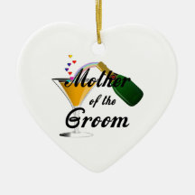 Mutter des Bräutigam-Champagne-Toasts Weihnachtsbaum Ornament