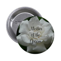 Mutter des Bräutigams, weiße Rose Anstecknadelbutton