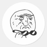 Mutter des Gott-Raserei-Gesichts-Comic Meme Runde Sticker