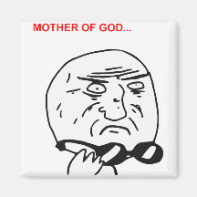 Mutter des Gott-Raserei-Gesichts-Comic Meme Magnete