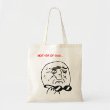 Mutter des Gott-Raserei-Gesichts-Comic Meme Einkaufstaschen