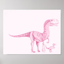 Mutter-Dinosaurier 11x8.5 Plakatdruck