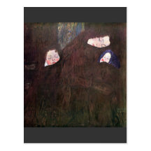 Mutter mit Kindern durch Gustav Klimt Postkarten