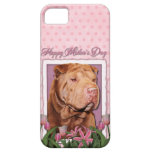 Mutter-Tag - rosa Tulpen - Chinese Shar Pei glückl Schutzhülle Fürs iPhone 5