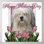 Mutter-Tag - rosa Tulpen - Lowchen Plakate