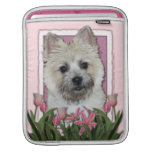 Mutter-Tag - rosa Tulpen - Steinhaufen - Teddybär Sleeves Für iPads
