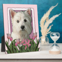 Mutter-Tag - rosa Tulpen - Westie Schautafel