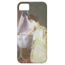 Mutter und Baby, 1869 (Öl auf Platte) iPhone 5 Cover