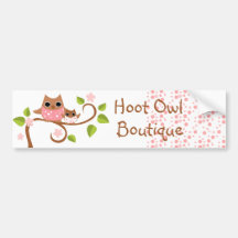 Mutter-und Baby-Eulen Autosticker