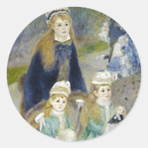 Mutter und Kinder, La-Promenade, Renoir Stickers