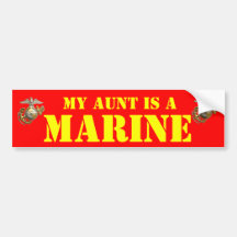 MY AUNT IS A MARINE BUMPER STICKERS
