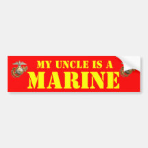 MY UNCLE IS A MARINE BUMPER STICKER
