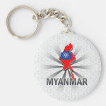 Myanmar-Flaggen-Karte 2,0 Schlüsselband