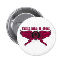 Myeloma-Kampf wie ein Mädchen Wings Buttons