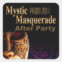 Mystische Maskerade des Abschlussball-2011 nach Pa Quadratsticker