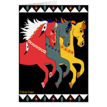 Mystische Pony-Anlass-Gruß-Karte
