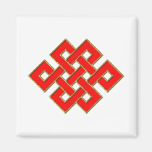 Mystischer Knoten - Rot u. Gold 1 Magnets