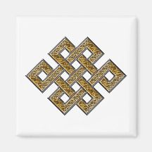 Mystischer Knoten - Silber u. Gold 2 Magnete
