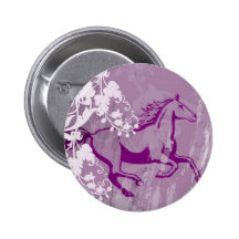 Mystisches Garten-Pferd (lt Purple) Buttons