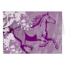 Mystisches Garten-Pferd (lt Purple) Grußkarten