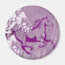 Mystisches Garten-Pferd (lt Purple) Magnete