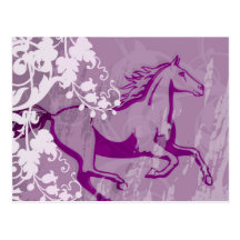 Mystisches Garten-Pferd (lt Purple) Postkarten