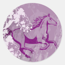 Mystisches Garten-Pferd (lt Purple) Sticker