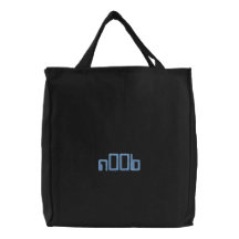 n00b bestickte taschen