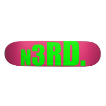 n3rd- Block-Reihenrosagrün Personalisierte Skateboarddecks
